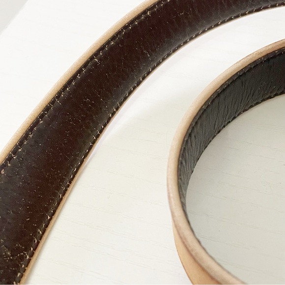 Burberry natural and brown leather silver buckle belt - Picture 9 of 10